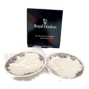 Royal Doulton Autumn Glory Side Plates 6 in Box of‎  2 Fine China 1995 NEW